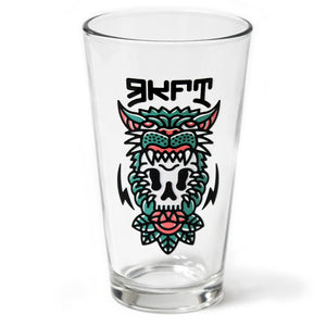 Pelted Skull Pint Glass